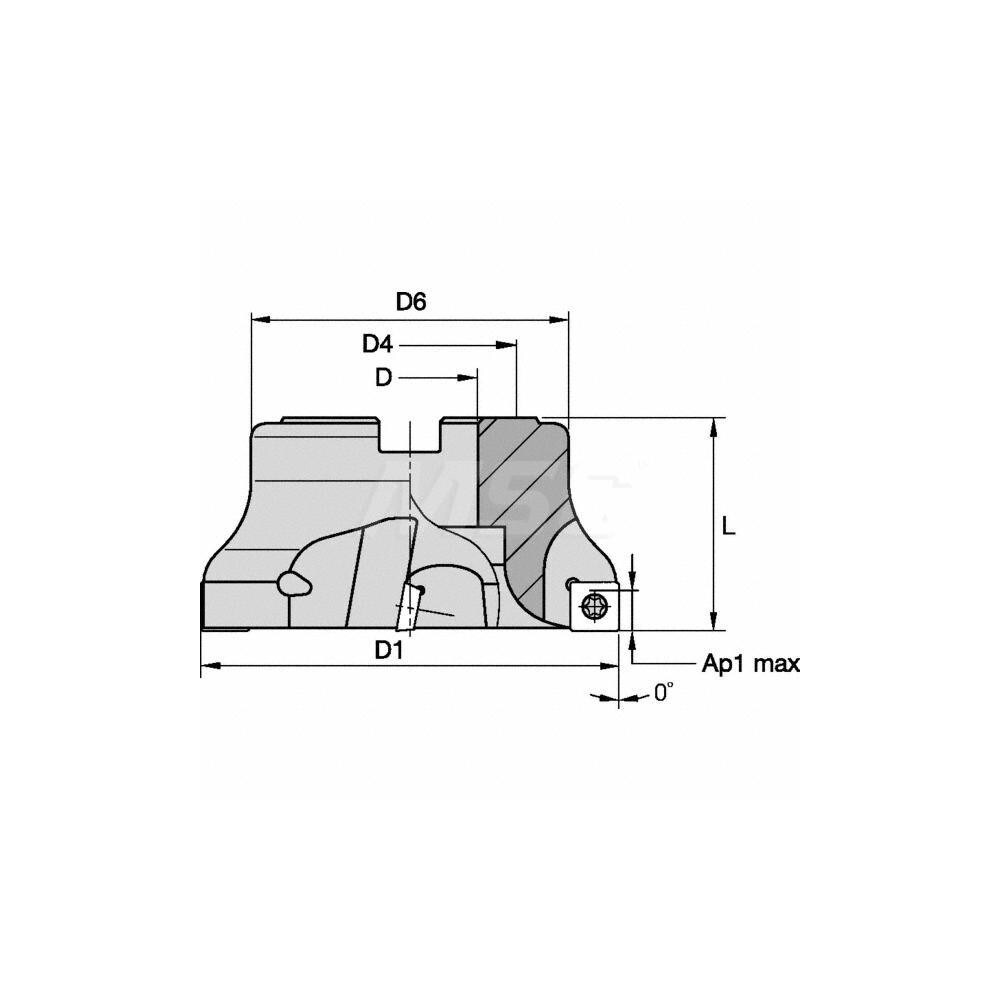 Kennametal 5 Cut Diam 1 1 2 Arbor Hole Diam 0 361 Max Depth