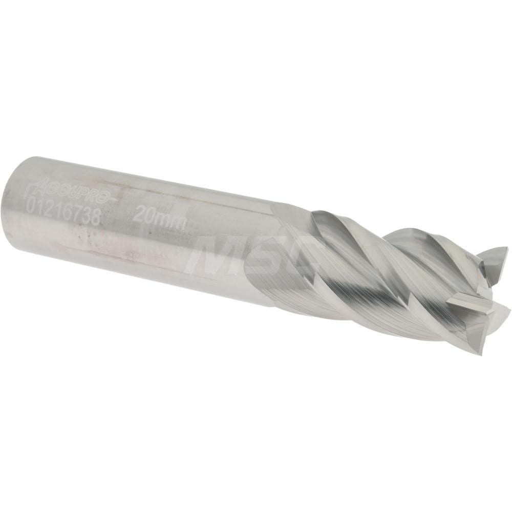 Accupro Square End Mill 20 Mm Dia 38 Mm LOC 4 Flute Solid Carbide