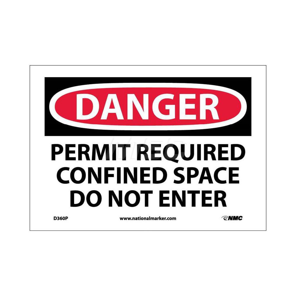 AccuformNMC Accident Prevention Sign Rectangle DANGER PERMIT