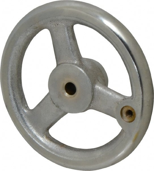 6" Diameter Three Spoke Round Iron Hand Wheel with 10mm Inner Dia