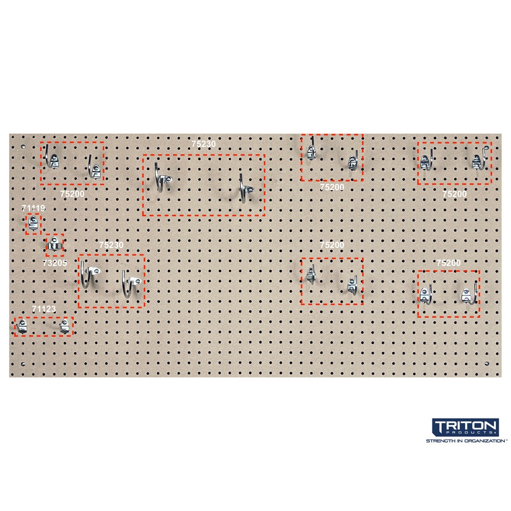 Triton Products Pegboard Kit 48 X 24 High Density Fiberboard MSC