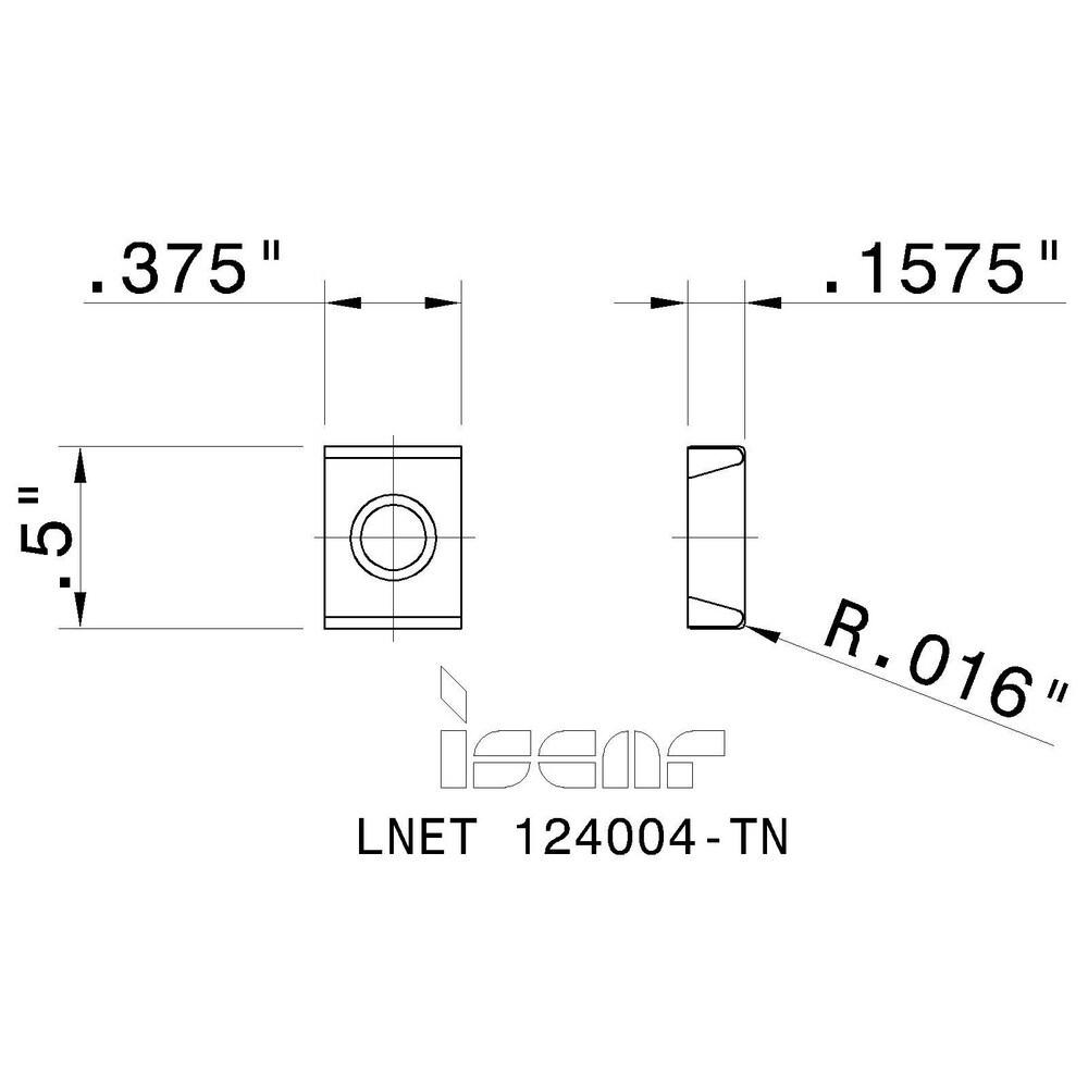 Iscar Milling Insert LNET 124004 TN IC928 Solid Carbide MSC Direct