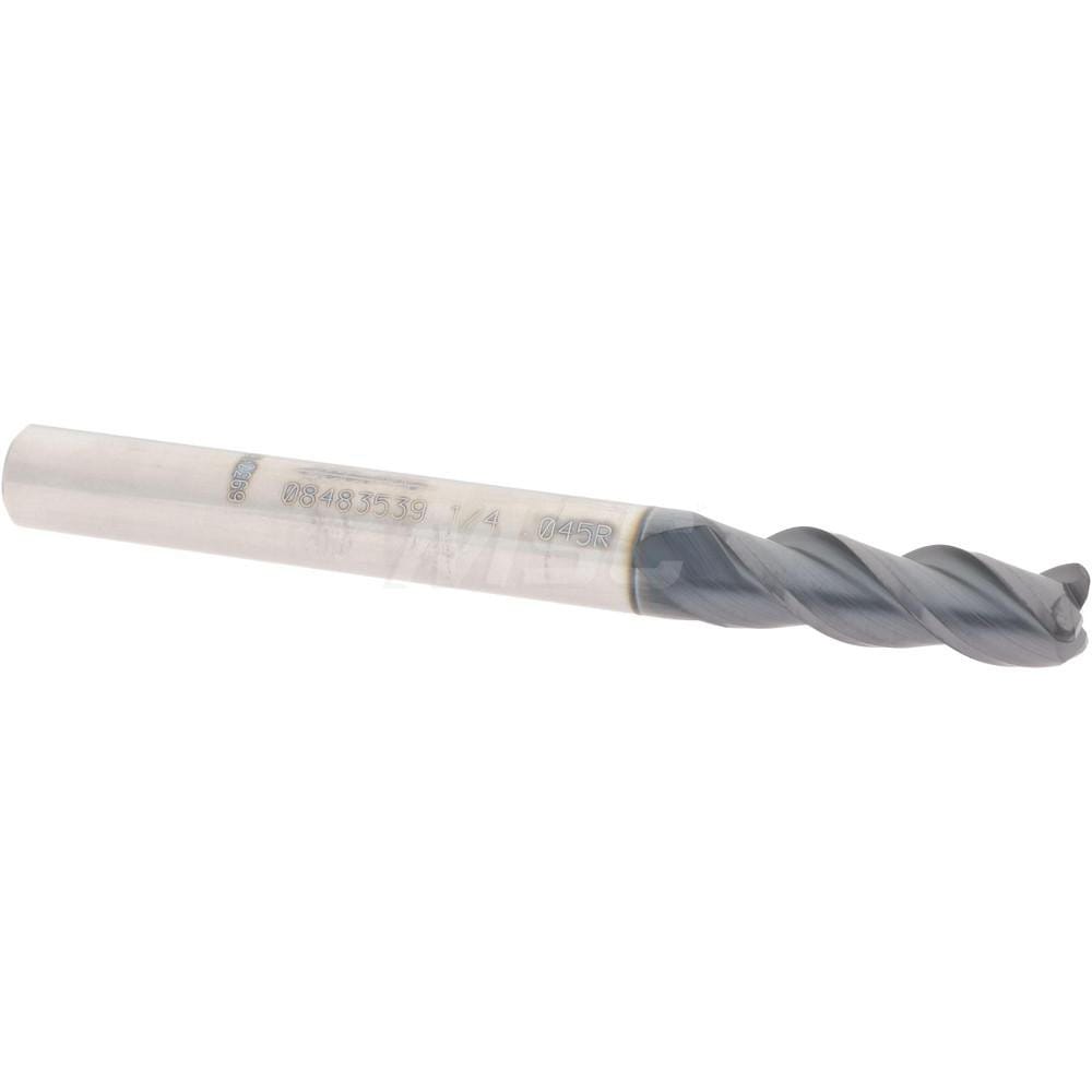 Accupro Corner Radius End Mill 1 4 Dia 3 4 LOC 0 0450 Radius 3