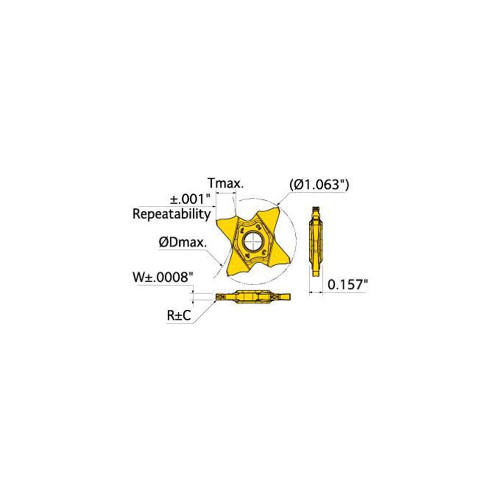 Ingersoll Cutting Tools Grooving Inserts Insert Style TQJ Insert