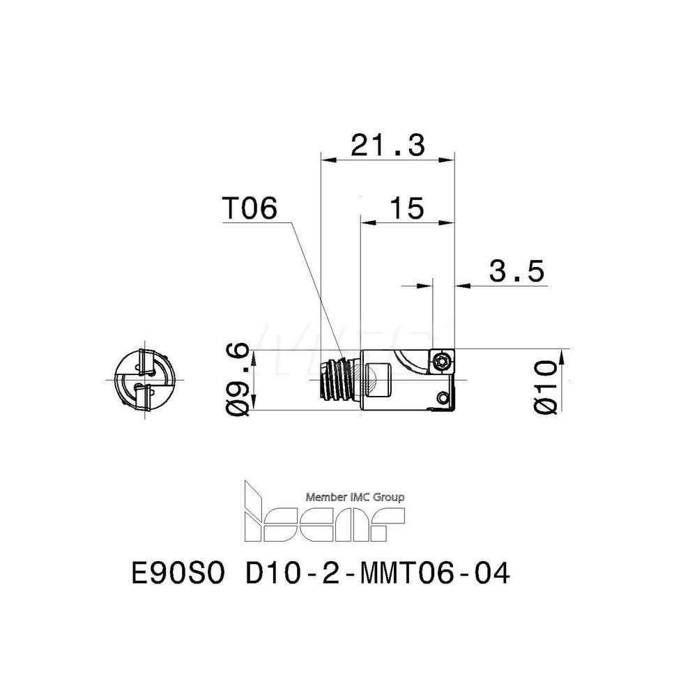 Iscar Indexable Square Shoulder End Mill E So D Mmt Mm