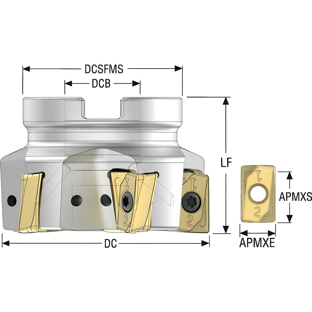 Seco Indexable Square Shoulder Face Mill R220 64 02 50 ZO16 5A 2 1