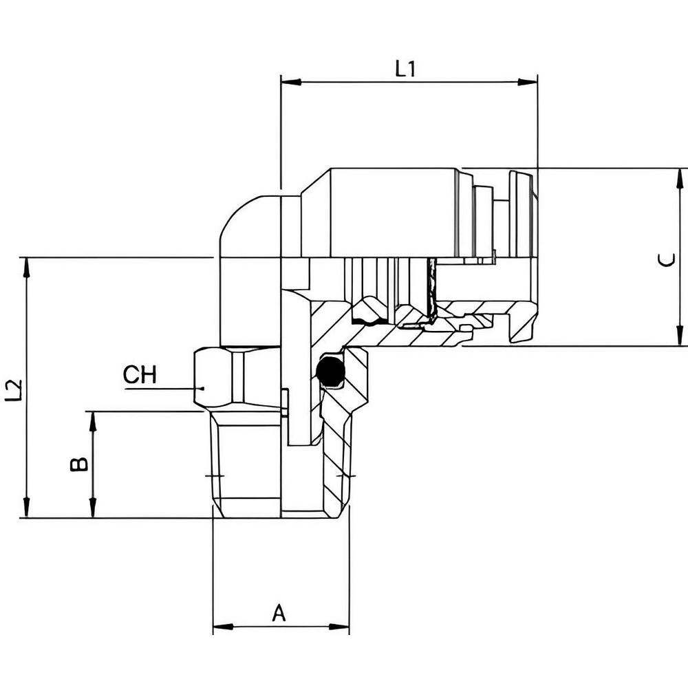 Aignep Usa Push To Connect Push To Connect Fitting Swivel Elbow