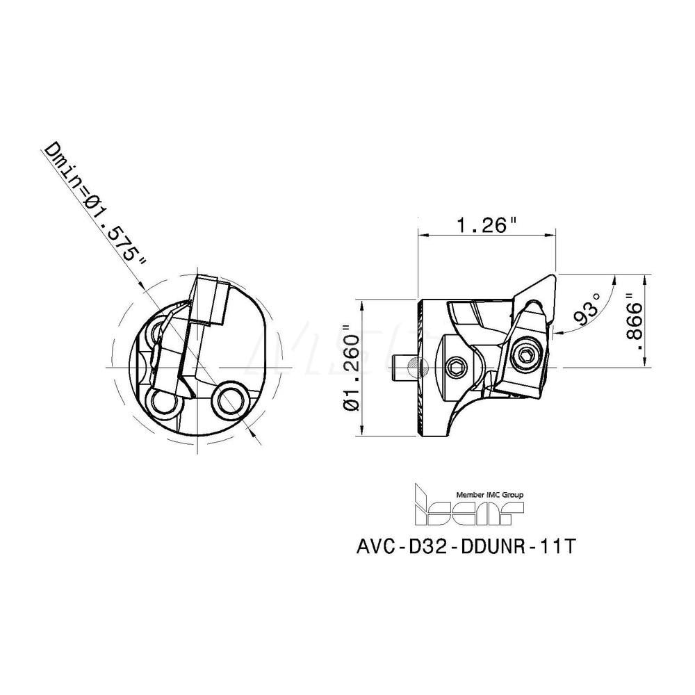 Iscar Replaceable Boring Bar Heads Compatible Insert Style DNMG