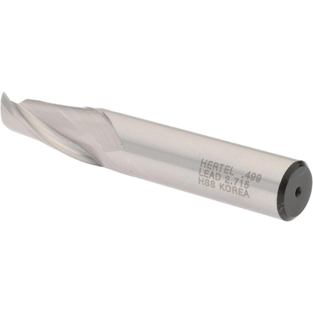 Hertel 0 499 Diam 1 LOC 2 Flute High Speed Steel Keyway End Mill