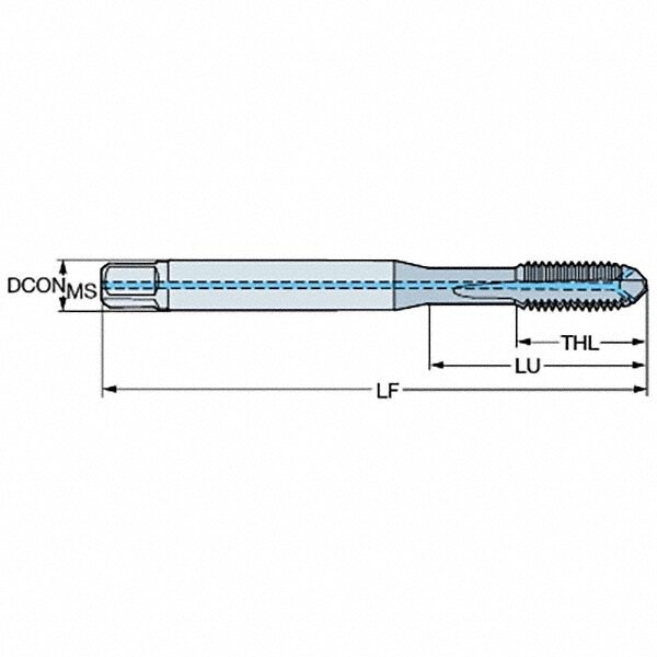 Sandvik Coromant M8x1 25 Metric 5 Flute TiAlN Finish High Speed Steel