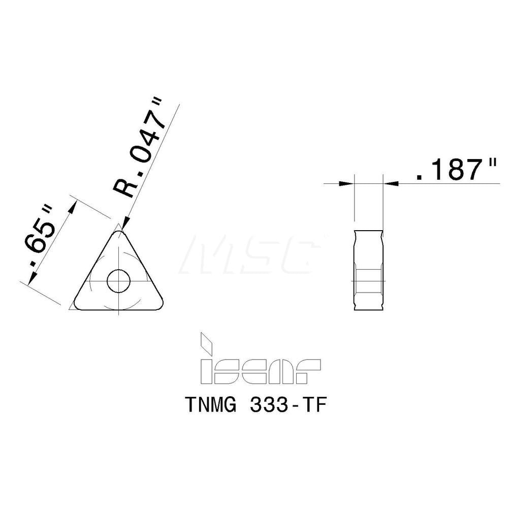 Iscar Turning Insert Tnmg Tf Ic Carbide Msc Direct