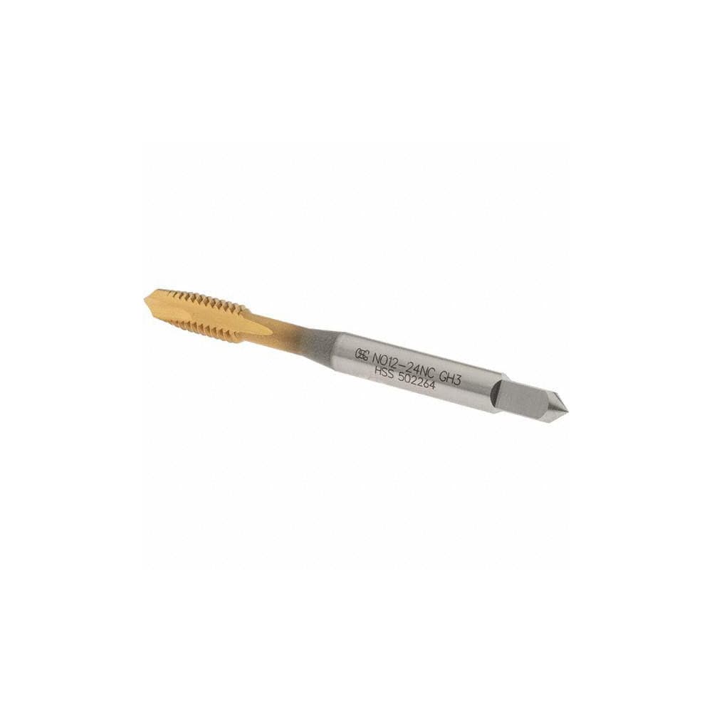 Osg Unc B Flute Tin Finish High Speed Steel Spiral Point