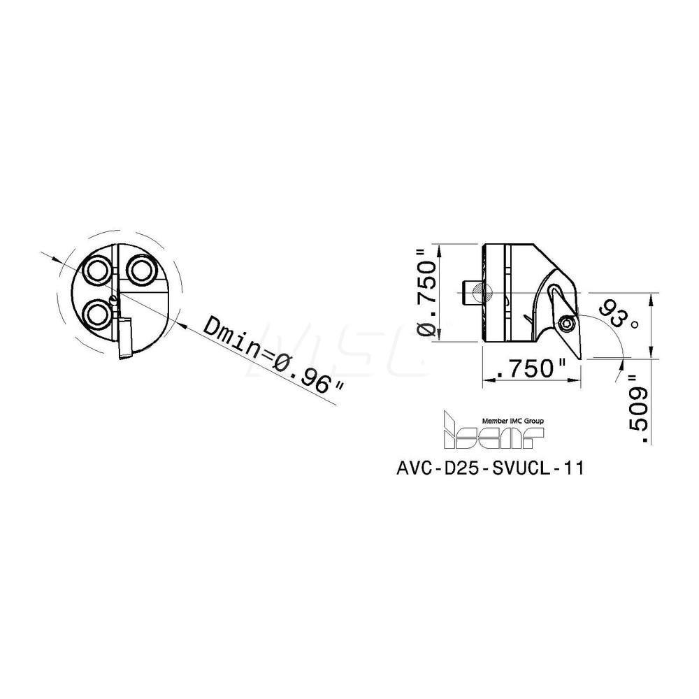 Iscar Replaceable Boring Bar Heads Compatible Insert Style CVMT