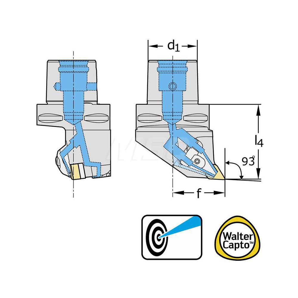 Walter Indexable Turning Toolholder C6 DDUNR 45065 15 P Clamp MSC