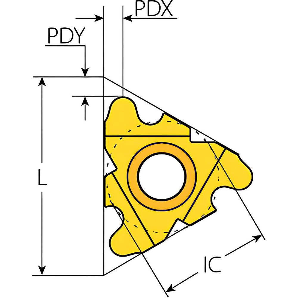 Vargus Laydown Threading Insert 4FER4RD VTX Carbide MSC Direct