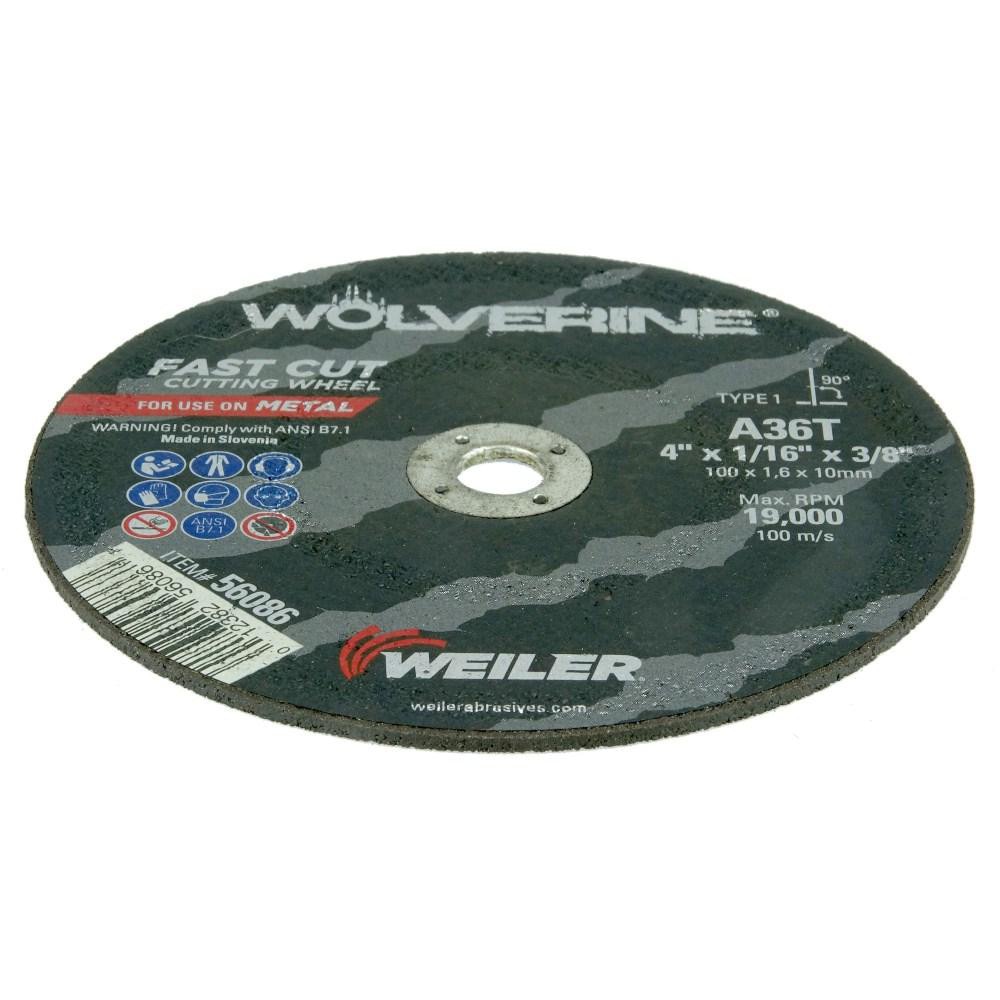 Weiler Cutoff Wheel Type 1 01 41 4 Dia 1 16 Thick Aluminum