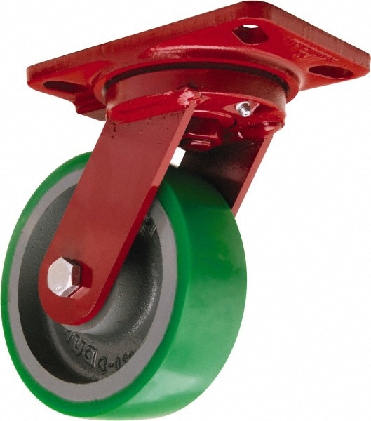 Hamilton Swivel Top Plate Caster Polyurethane Mold On To Cast Iron