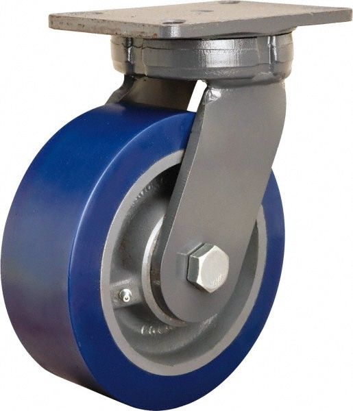 Hamilton Swivel Top Plate Caster Polyurethane Mold On Forged Steel