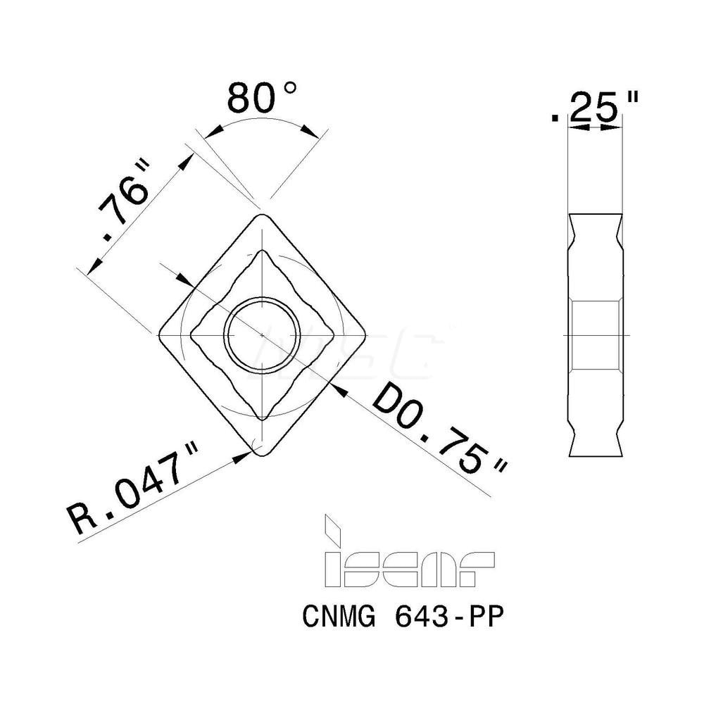 Iscar Turning Insert CNMG 643 PP Carbide MSC Direct