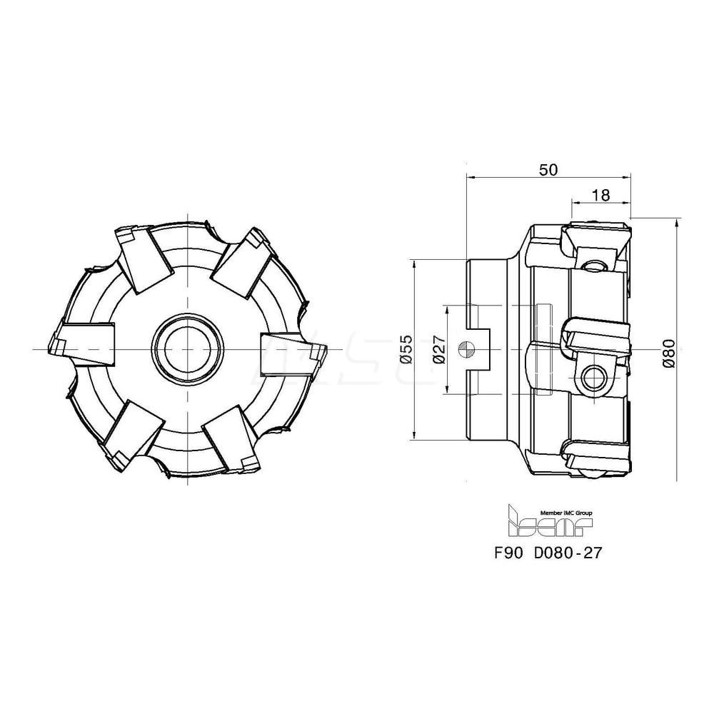 Iscar Mm Cut Diam Mm Arbor Hole Diam Mm Max Depth Indexable