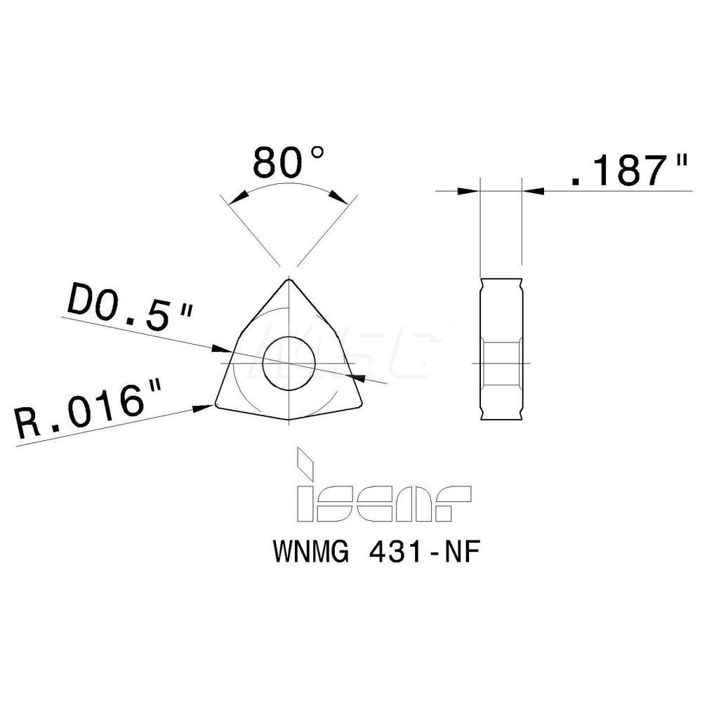 Iscar Turning Insert Wnmg Nf Ic N Carbide Msc Direct