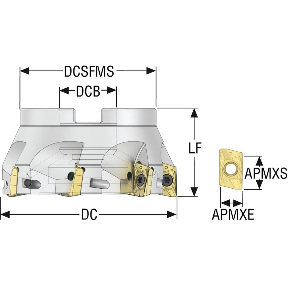 Seco Mm Cut Diam Mm Arbor Hole Diam Mm Max Depth Indexable