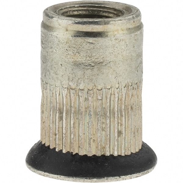 E Z LOK 1 4 20 UNC Brass Flanged Press Fit Threaded Insert For