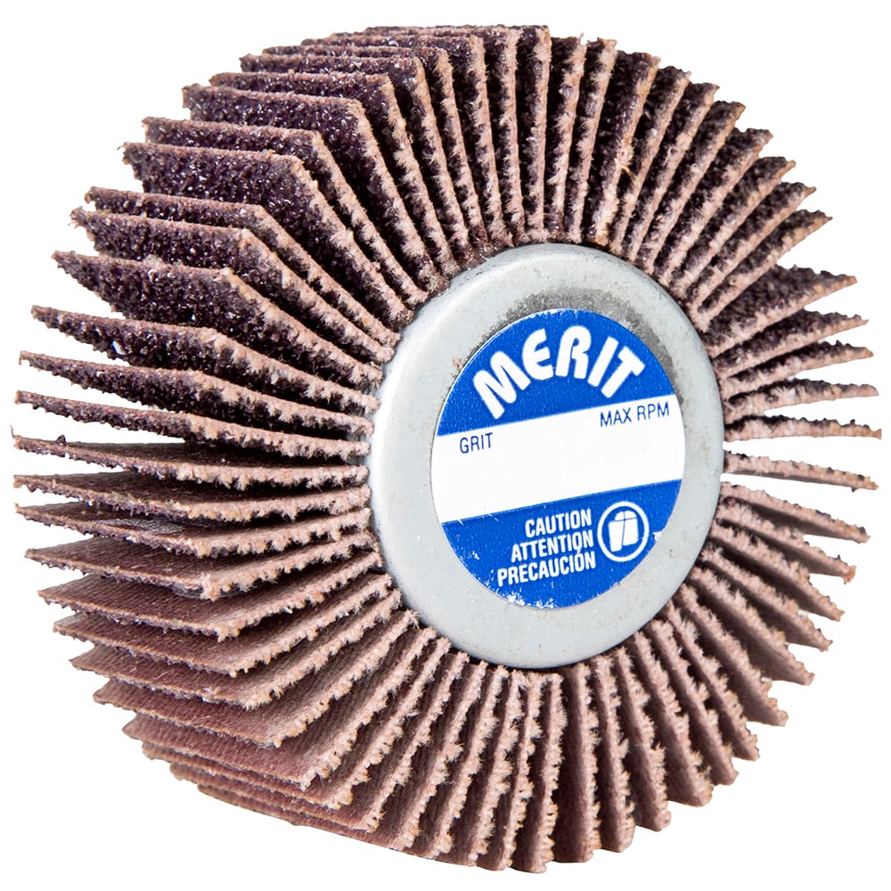 Merit Abrasives Mounted Flap Wheel Dia Face Width Grit