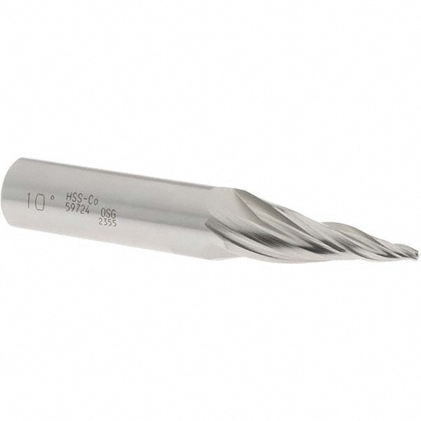 OSG Tapered End Mill 10 Deg Angle Per Side 3 32 Small Dia 1 1 2