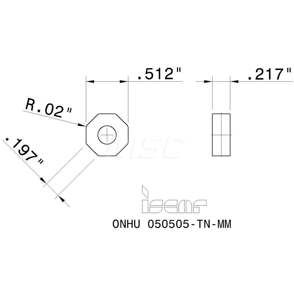 Iscar Milling Insert Ansi Onhu Tn Mm Ic Iso Onhu