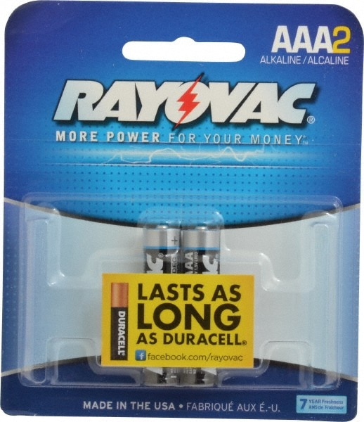 Rayovac 2 Qty 1 Pack Size AAA Alkaline 2 Pack Standard Battery