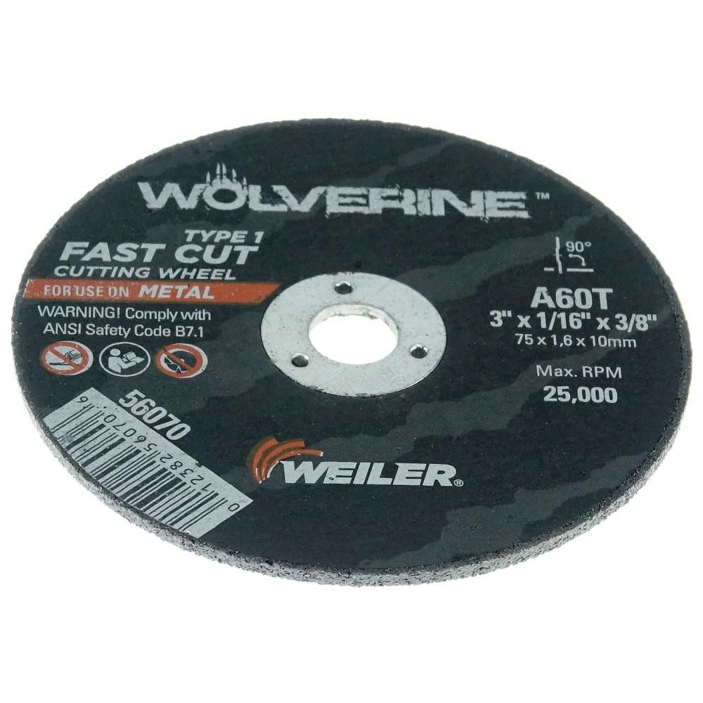 Weiler Cutoff Wheel Type Dia Thick Hole