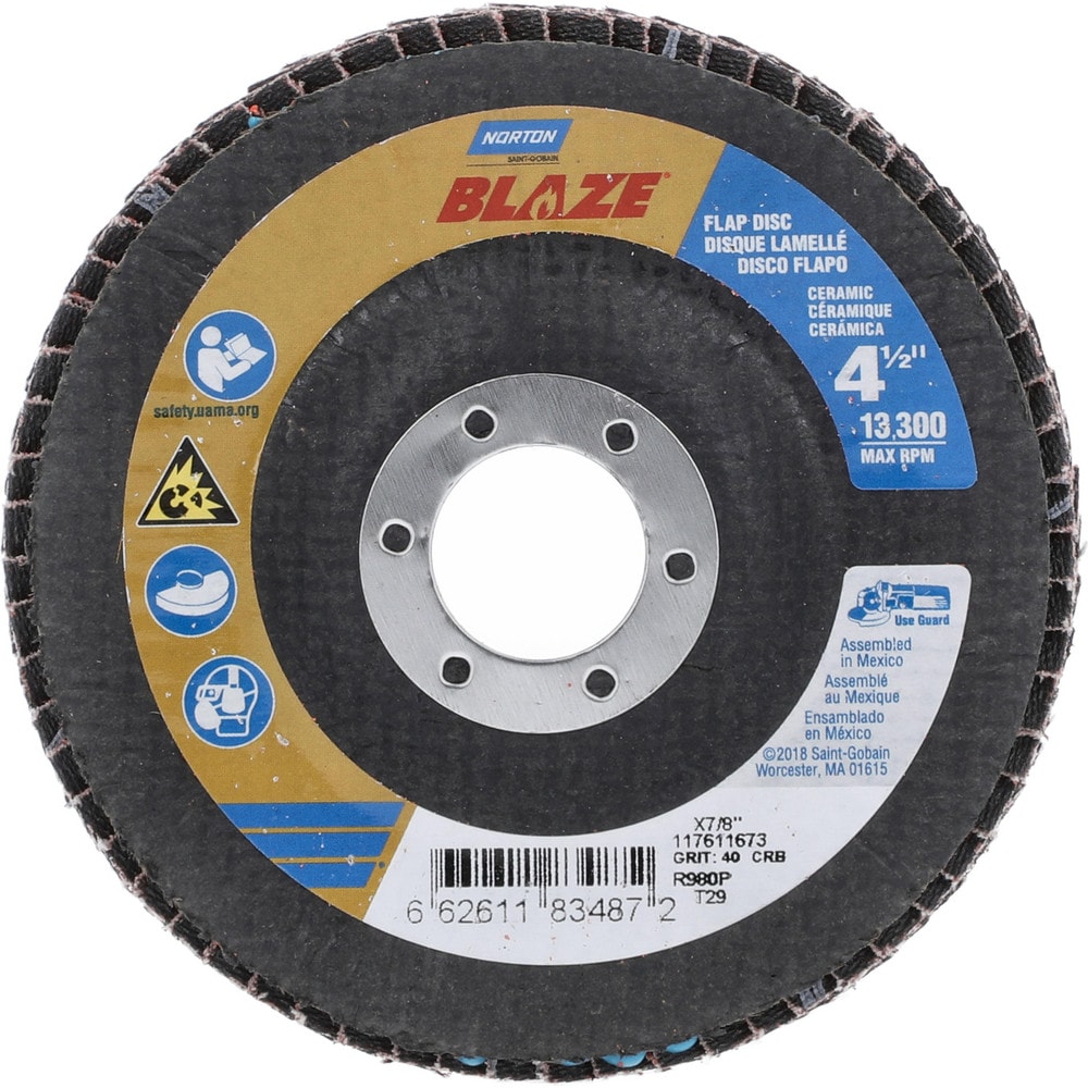 Norton Flap Disc Dia Hole Grit Ceramic Alumina