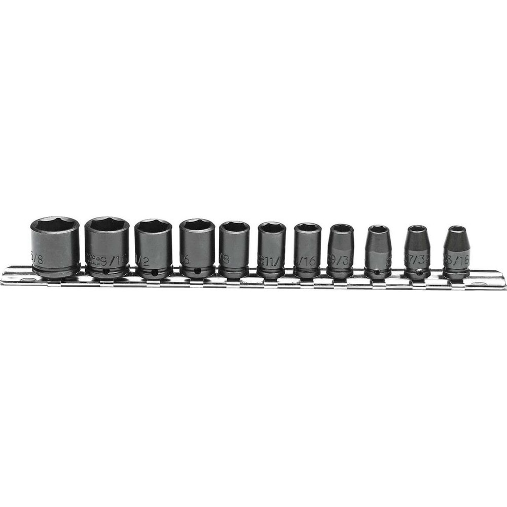 Proto Impact Standard Socket Set 15 Pc 3 8 Drive 1 4 To 1 Socket