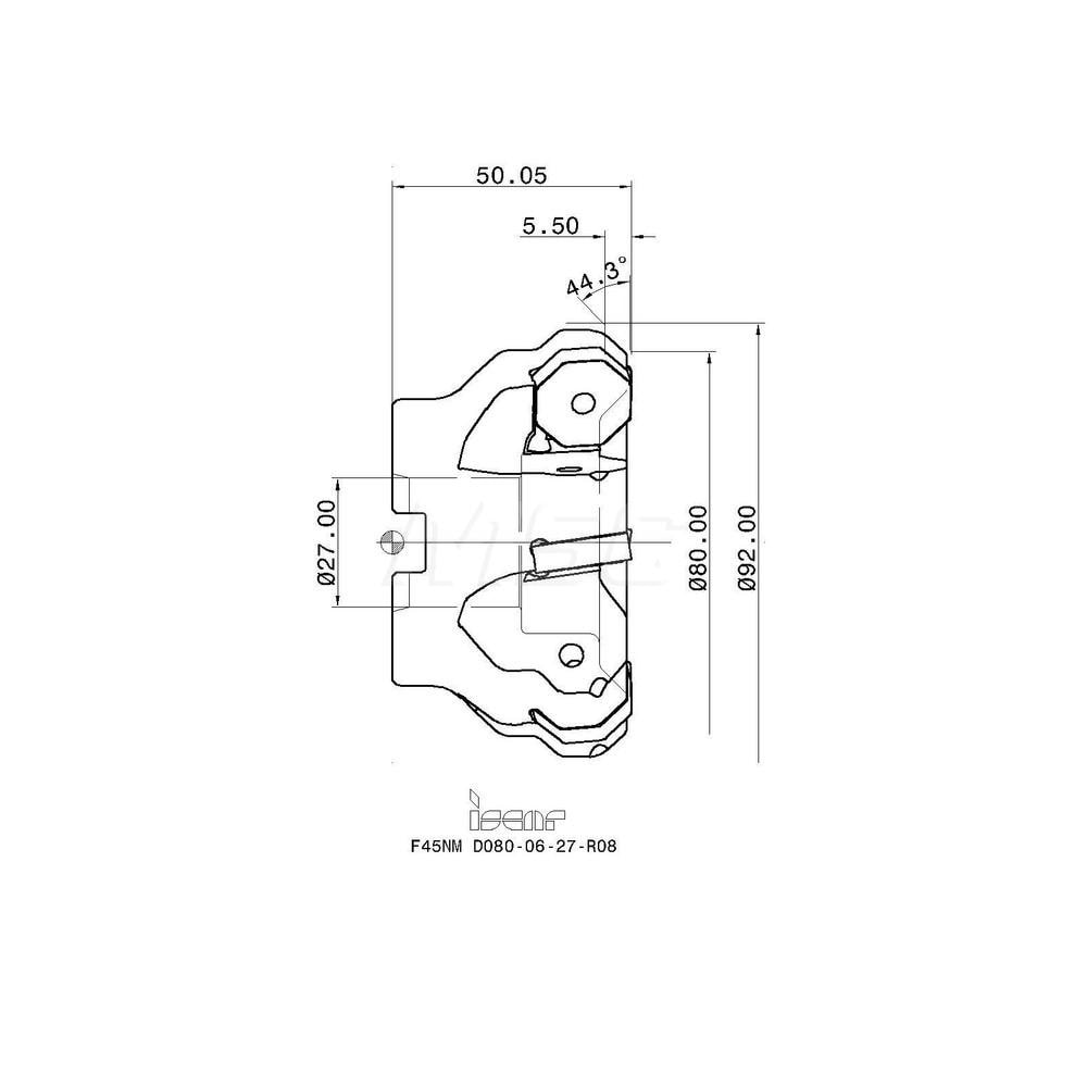 Iscar 92mm Cut Diam 27mm Arbor Hole 5 5mm Max Depth Of Cut 45