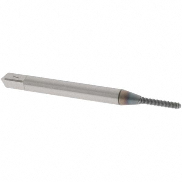 Thread Forming Tap: #0-80 UNF, Bottoming, Powdered Metal High Speed Steel, TiCN Coated