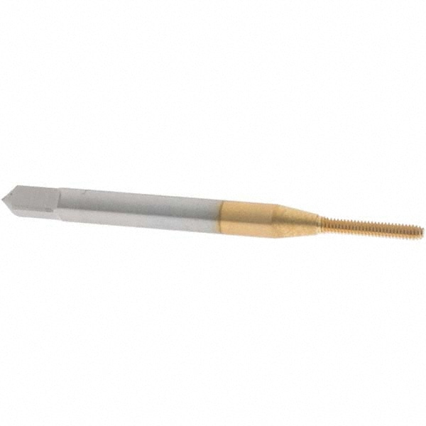 Thread Forming Tap: M1.7x0.35 Metric Coarse, Modified Bottoming, Cobalt, TiN Coated