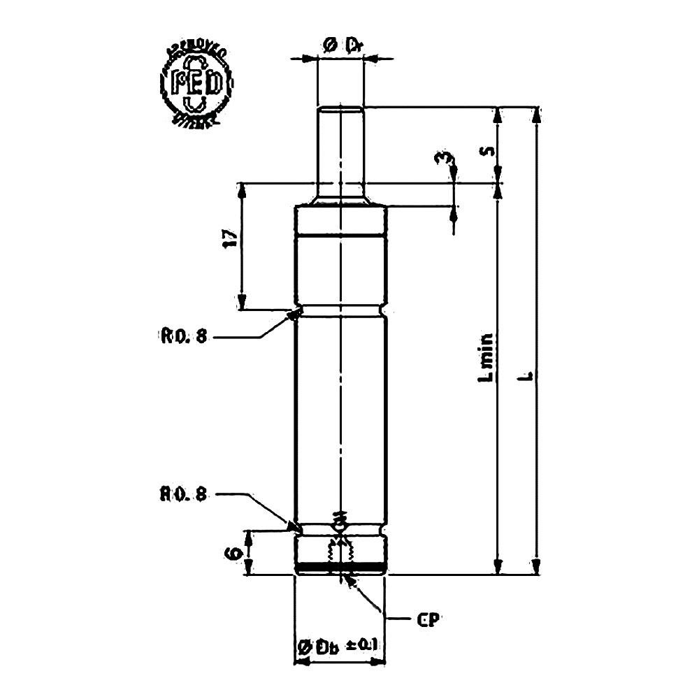 Associated Spring Raymond Nitrogen Gas Spring 0.472" Dia, 0.28" Max