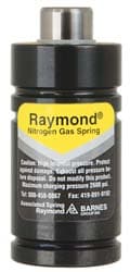 Associated Spring Raymond M2-007  YE Nitrogen Gas Spring: 0.98" Dia, 0.28" Max Stroke, Yellow Image