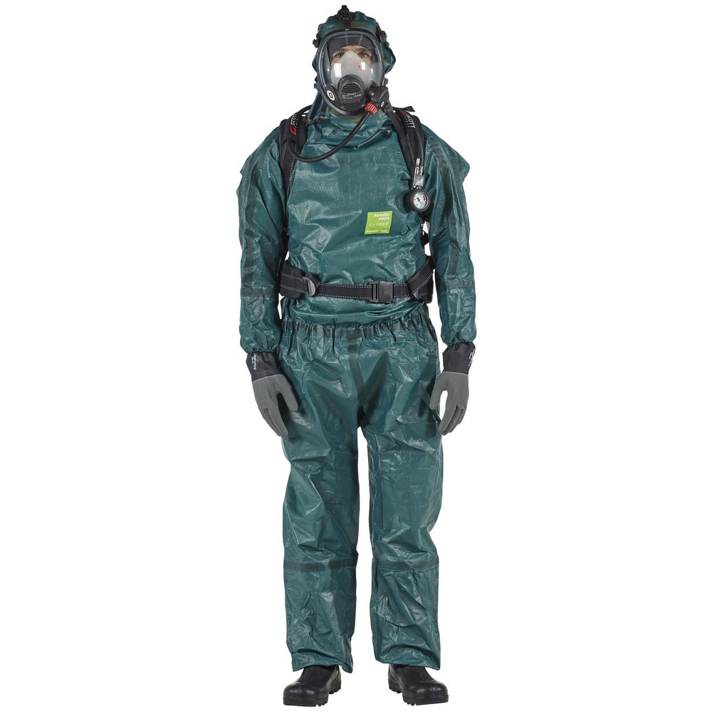 Disposable & Chemical Resistant Coveralls; Garment Type: Chemical-Resistant ; Garment Style: Coveralls ; Size: Medium ; Material: Multi-Layer Non-Woven Barrier Laminate Fabric ; Closure Type: Zipper ; Number Of Pockets: 0.000