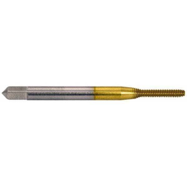Thread Forming Tap: M2.6x0.45 Metric Coarse, 6H Class of Fit, Bottoming, High Speed Steel, TiN Coated