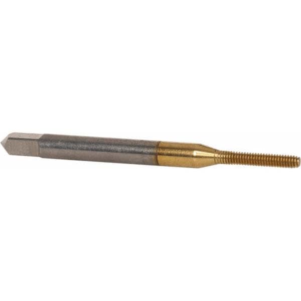 Thread Forming Tap: #1-64 UNC, Bottoming, High Speed Steel, TiN Coated