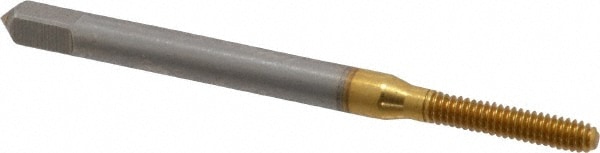 Thread Forming Tap: #3-48 UNC, 2/3B Class of Fit, Bottoming, High Speed Steel, TiN Coated