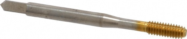 Thread Forming Tap: #8-32 UNC, 2/3B Class of Fit, Bottoming, High Speed Steel, TiN Coated