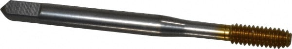 Thread Forming Tap: #8-32 UNC, 2B Class of Fit, Bottoming, High Speed Steel, TiN Coated