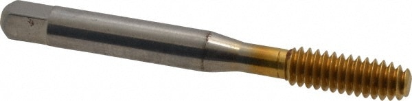 Thread Forming Tap: 1/4-20 UNC, 2B Class of Fit, Bottoming, High Speed Steel, TiN Coated