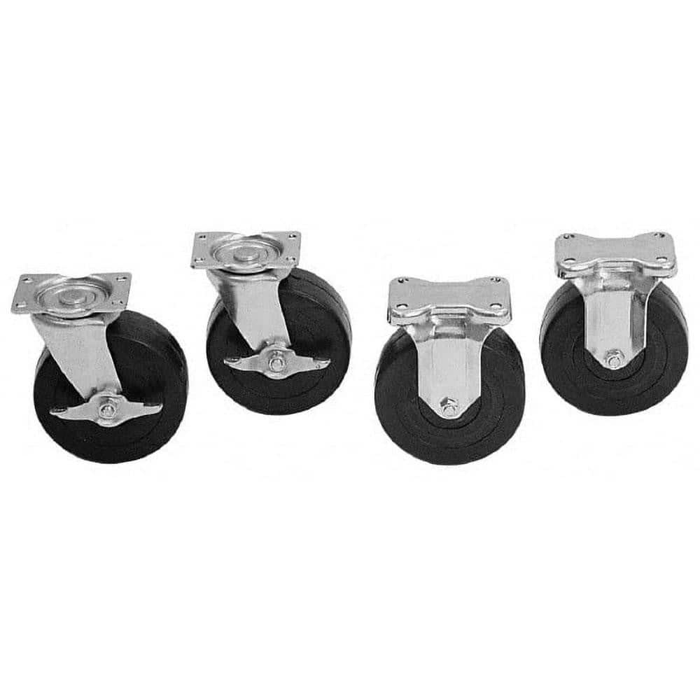 Kennedy 80837 Tool Case Caster Set: 2" Wide, 6" High, Steel & Rubber 