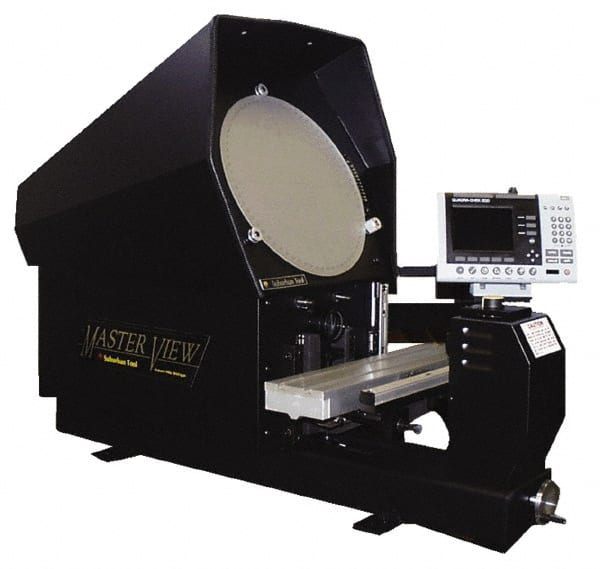 Optical Comparator & Profile Projector Accessories; Accessory Type: Digital Readout ; Orientation: Horizontal ; Magnification: 10x ; Overall Length: 4.5in ; For Use With: Suburban Model Number MV-14 14" Optical Comparator