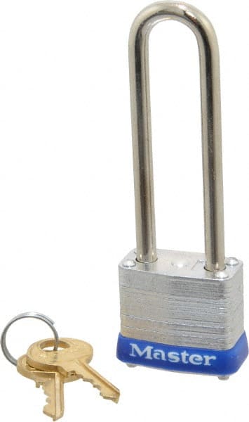 Master Lock 7KALJ long shackle padlock with 2 keys NEW in box 