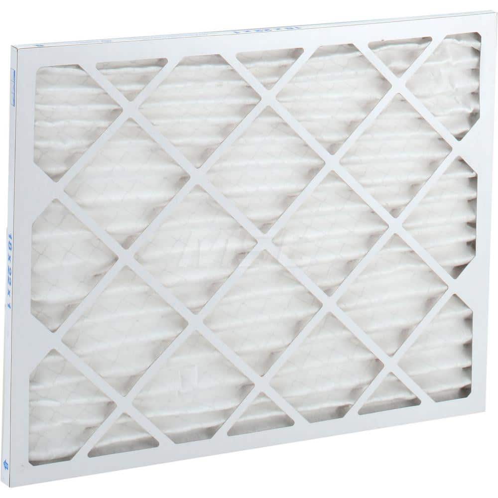 Pleated Air Filter: 18 x 22 x 1", MERV 8, 35% Efficiency, Wire-Backed Pleated